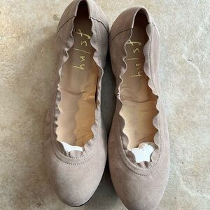 French Sole Jigsaw Beige Suede flats